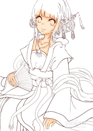 SAI绘画古装全过程 超详细