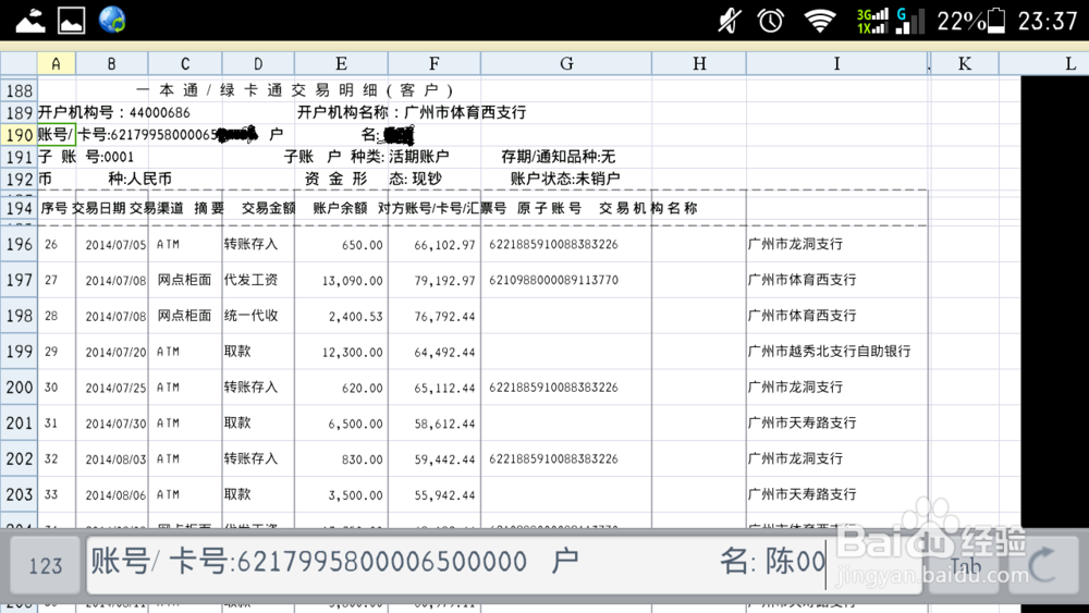 银行流水账下载手机转换