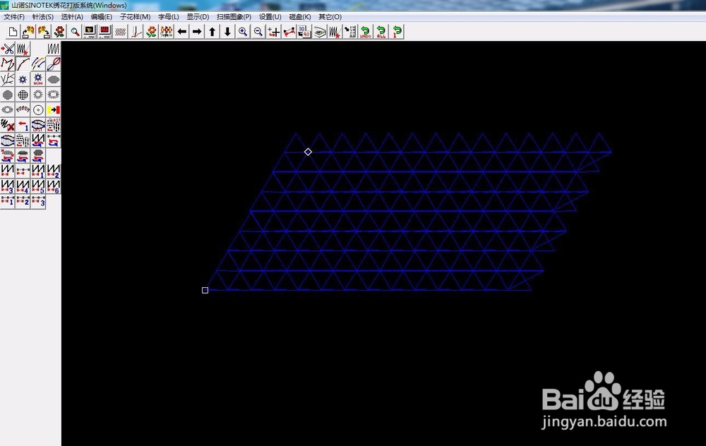 绣花打版之山诺软件怎么制作三角网格