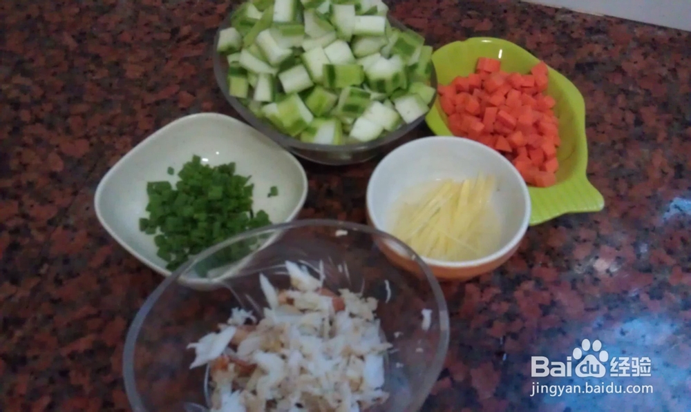 蟹粉丝瓜粥--鲜美啊