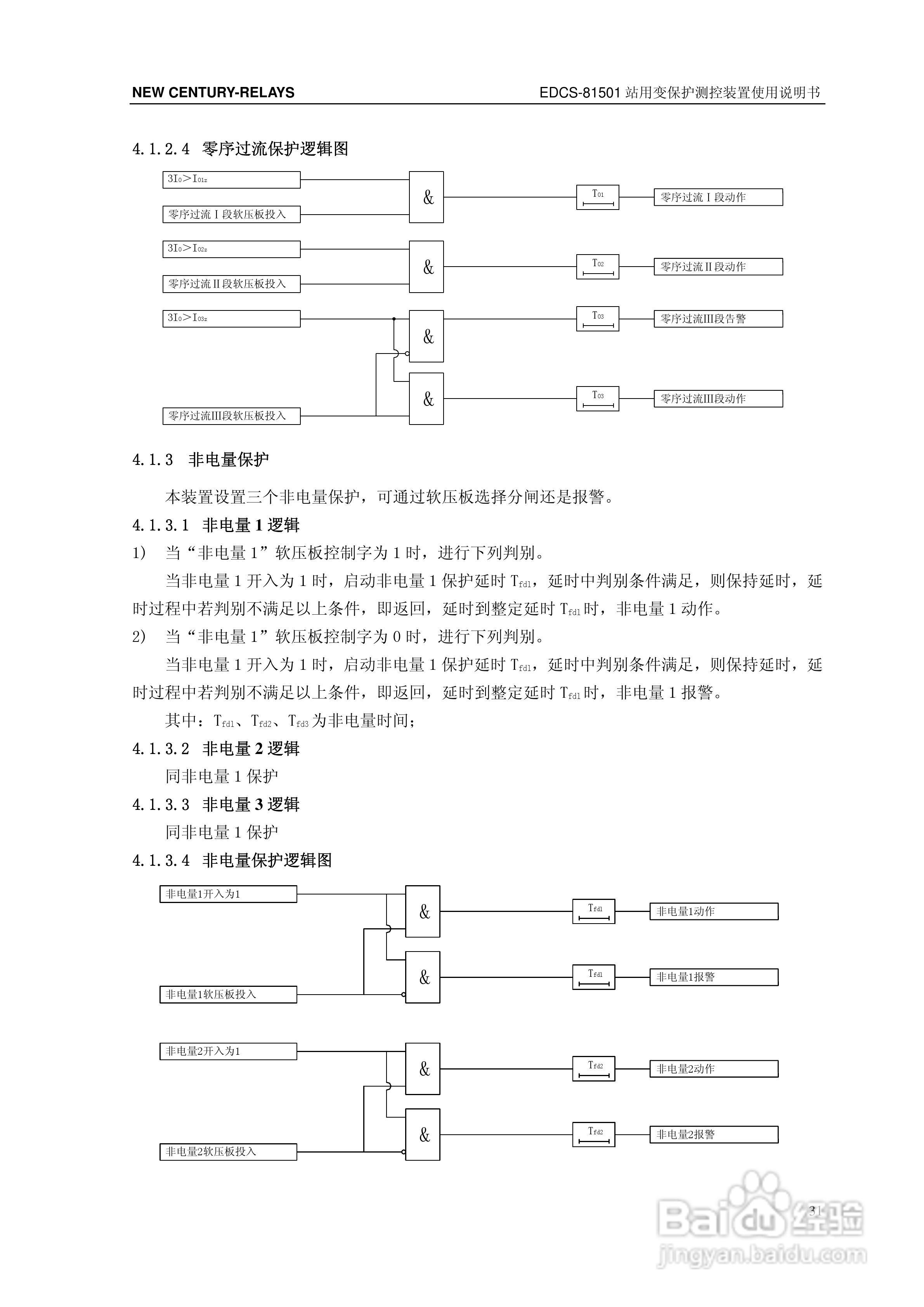 新世纪EDCS-81503站用变保护测控装置说明书:[4]