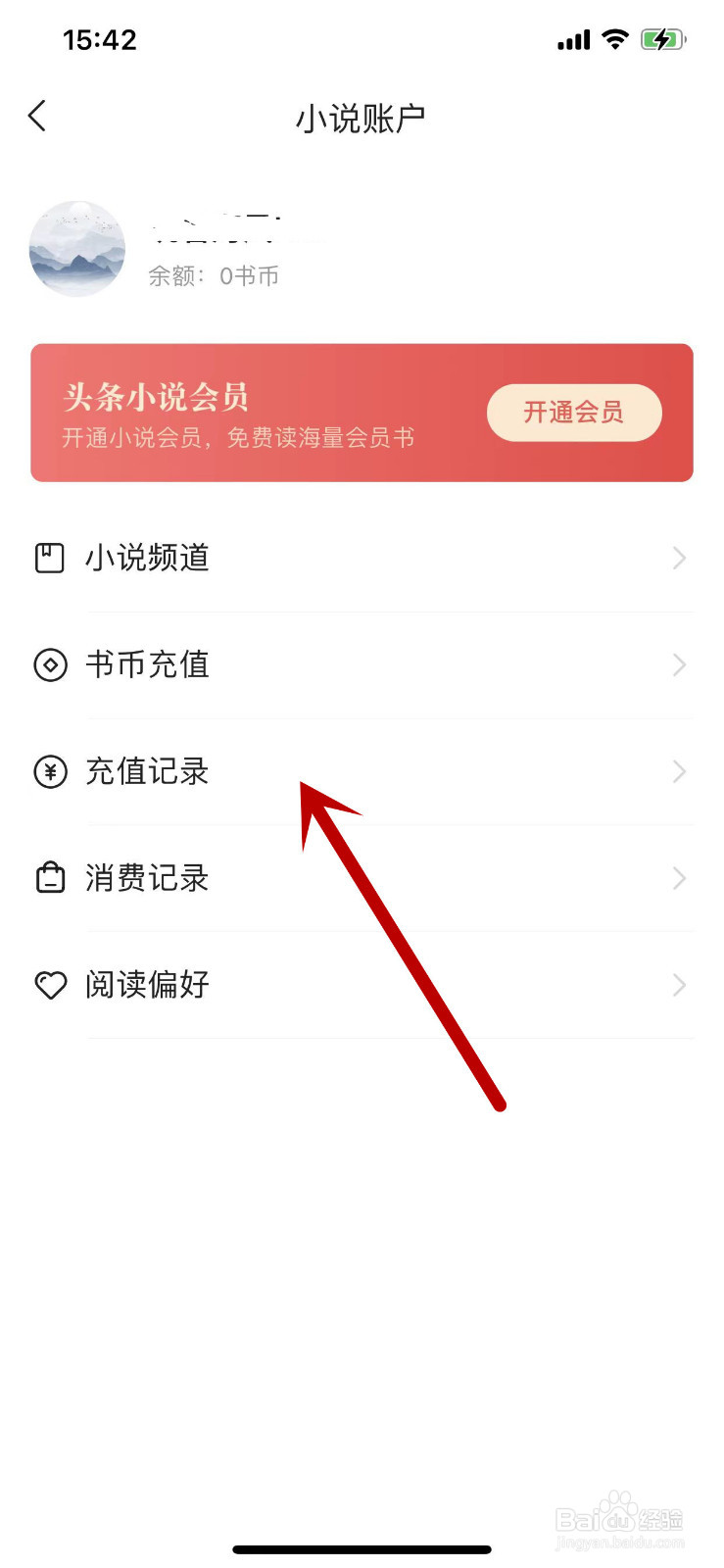 今日头条小说的充值记录怎么查看？