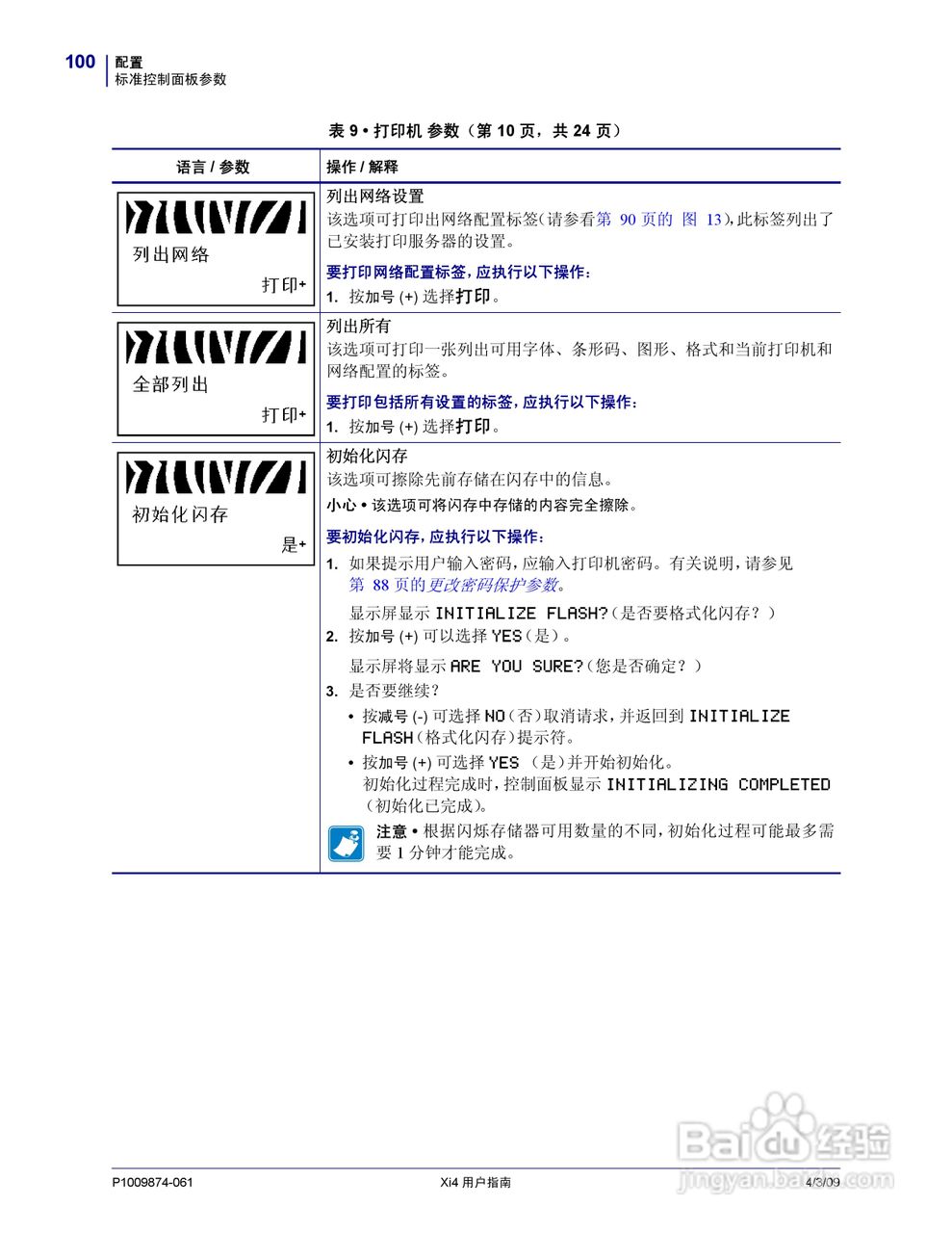 斑马110Xi4打印机使用说明书:[10]