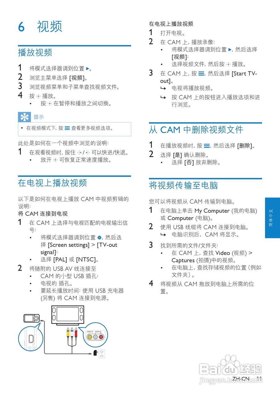 飞利浦SA2CAM04 MP4播放器使用说明书:[2]