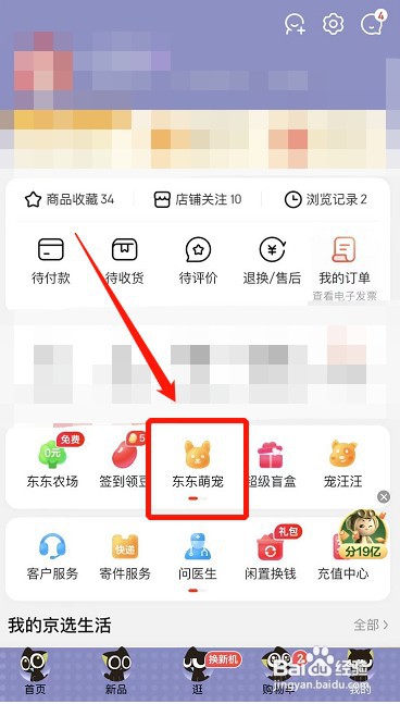 京东APP如何选择东东萌宠