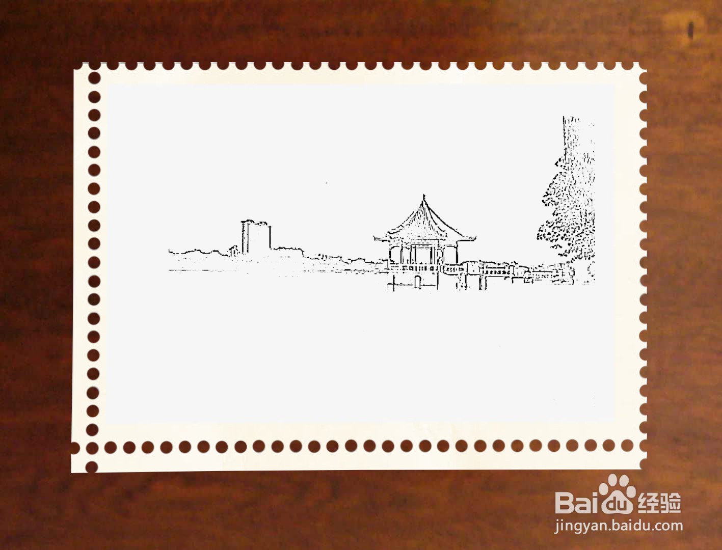 大明湖简笔画