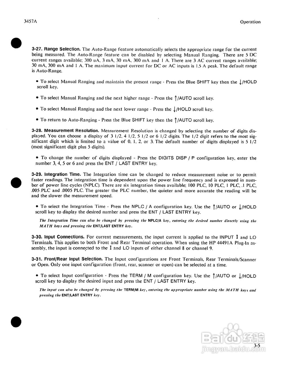 HP 3457A 万用表用户使用手册:[6]