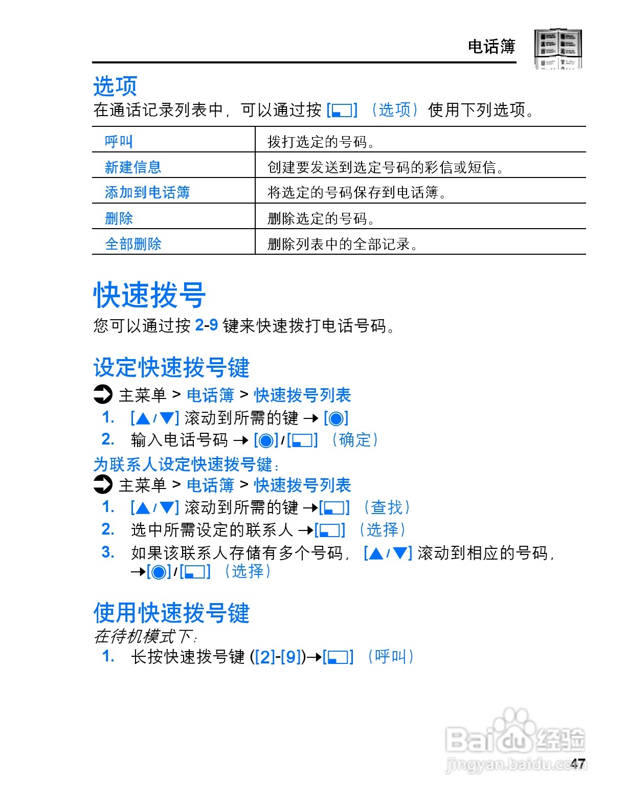 松下vs3手机使用说明书:[5]