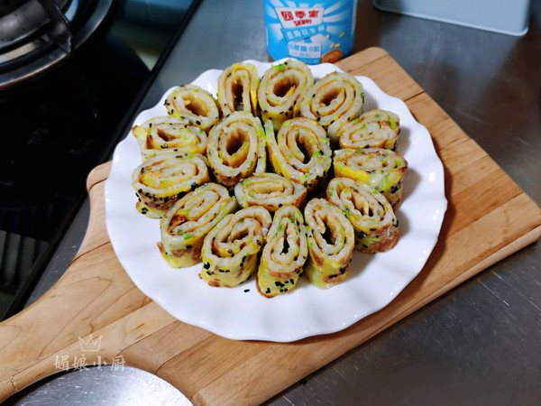 #四季宝蓝小罐#花生酱鸡蛋早餐饼