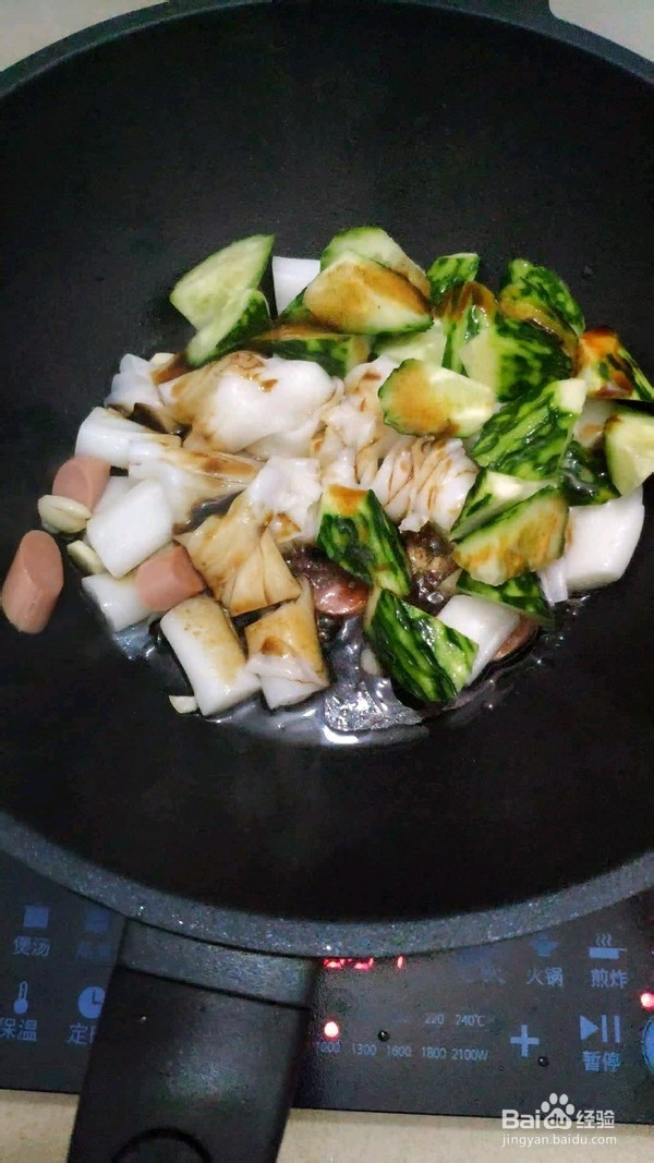 青瓜味猪肠粉好吃的做法