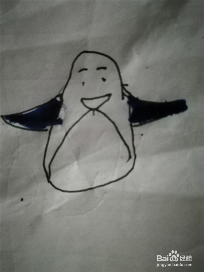 怎么样用简笔画画小企鹅