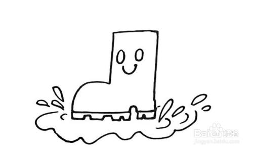 如何画靴子的卡通简笔画教程