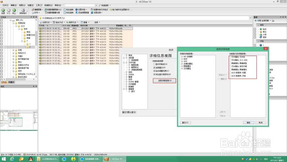 ACDSEE图片软件使用（二十）工具选项文件列表5
