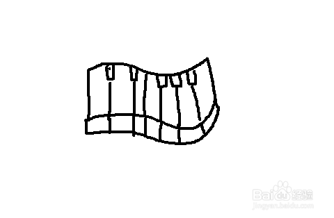画钢琴键盘的步骤