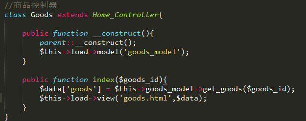 CI框架项目-商品展示