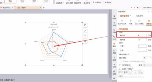 ppt怎样修改雷达图轴线数值