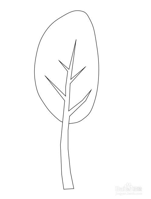 怎么画大树的简笔画