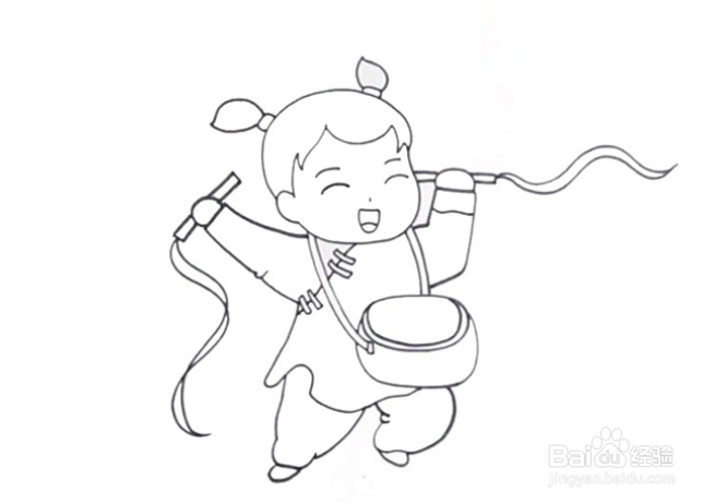 敲鼓的场景怎么画