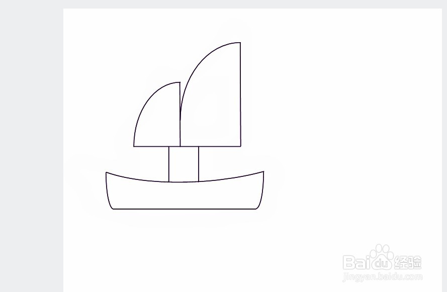 怎么简单画帆船？
