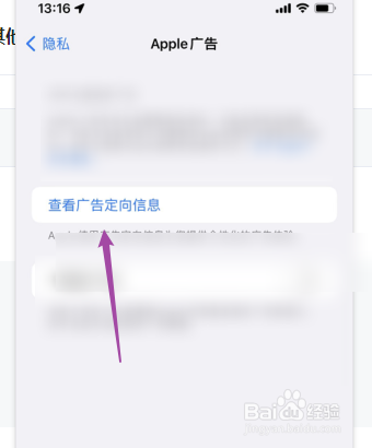 iPhone手机如何查看广告定向信息