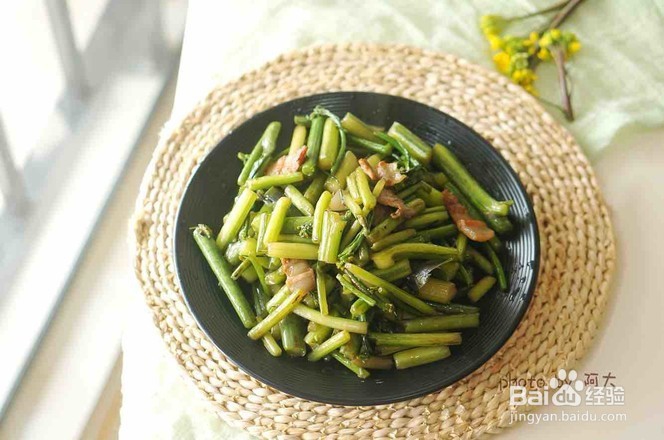 炒红菜苔做法