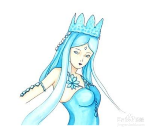 怎么画冰公主