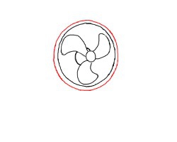 简笔画---怎么画一台电风扇