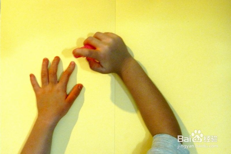 手工画：远古手掌印