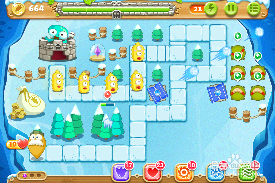 保卫萝卜2第103关金萝卜钻石图文攻略