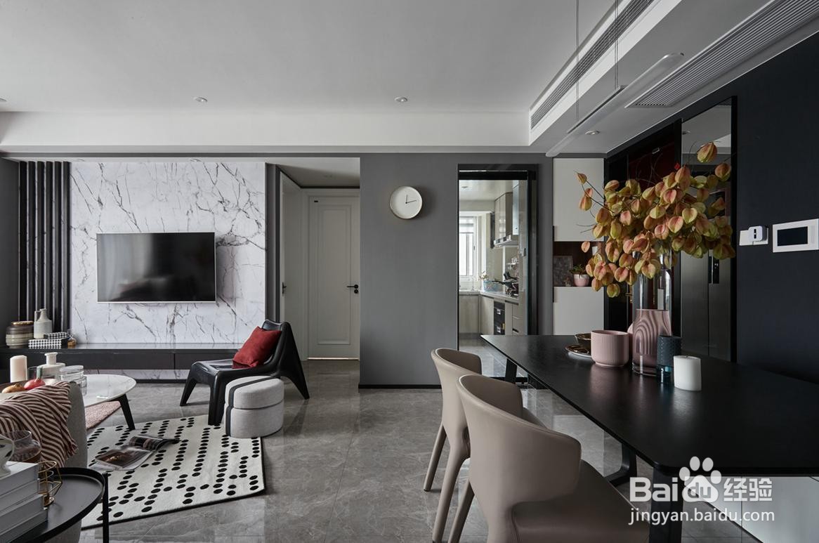 120平现代北欧三居，高级灰+烟灰粉，这配色绝了
