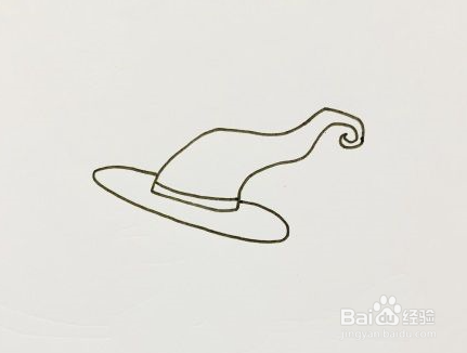 万圣节小魔女简笔画步骤教程