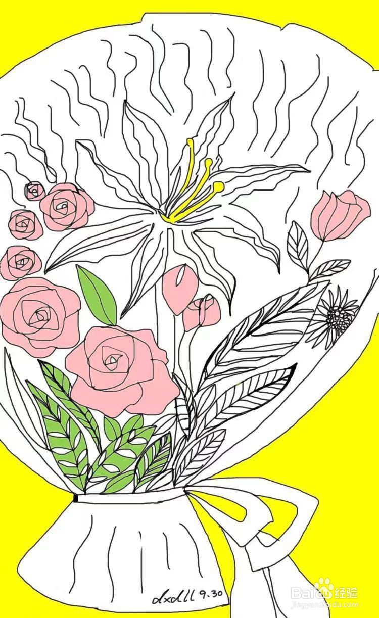 简笔画教程之花束