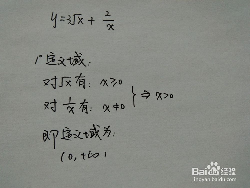 函数y=3√x+2/x图像的画法