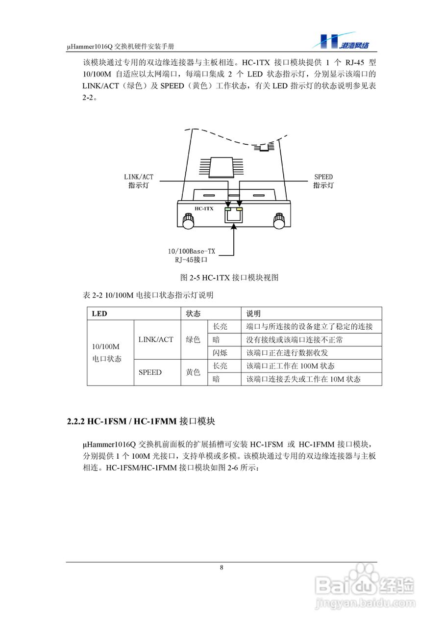 港湾网络交换机Hammer1016Q型说明书:[2]