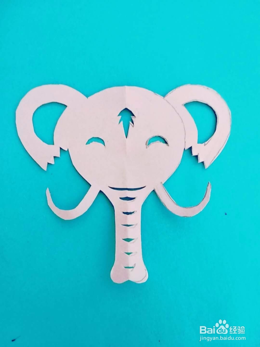 适合宝宝的手工剪纸大象的剪法