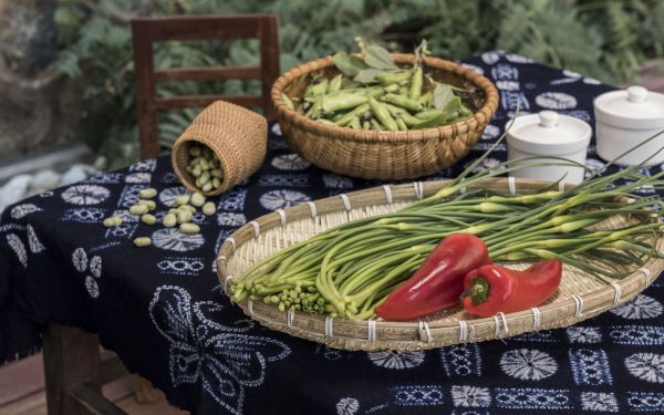 辣椒蚕豆炒蒜薹