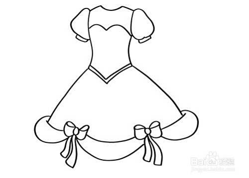 大伞裙子的画法