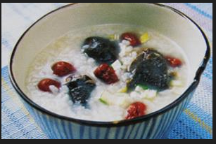 美味的乌鸡核桃粥