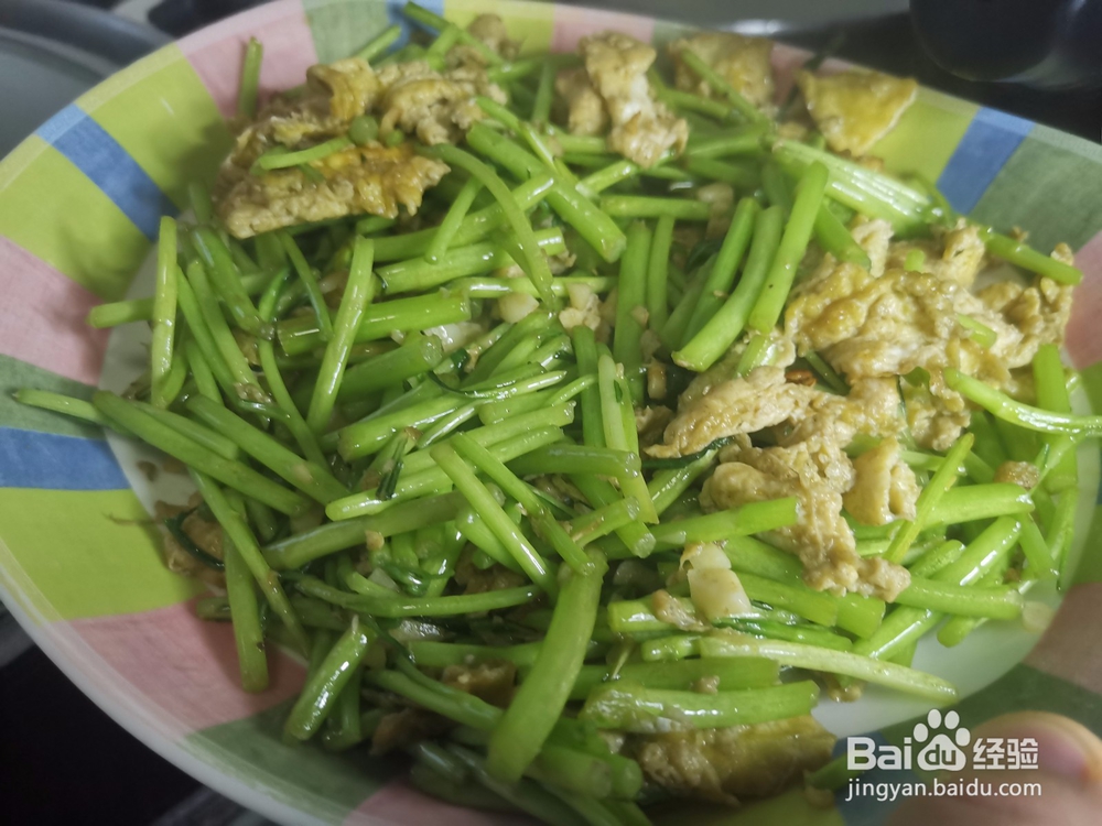 茼蒿段炒鸡蛋