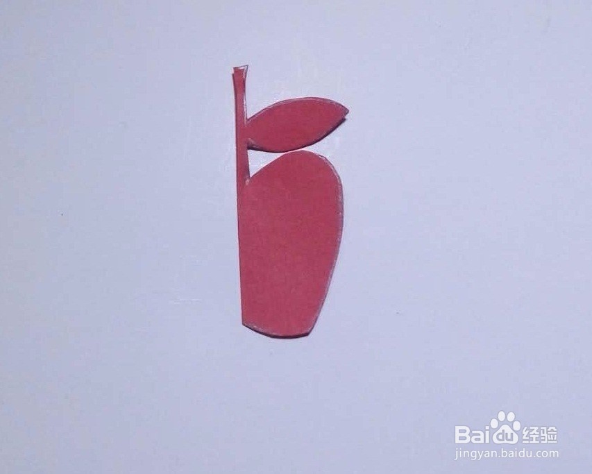 怎么用纸剪出红苹果
