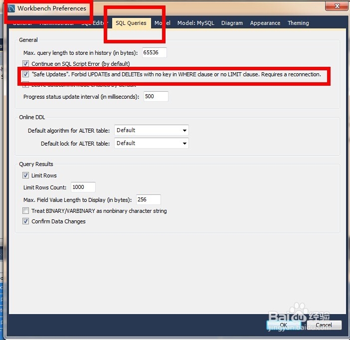 mysql更新update删除delete数据Error Code1175