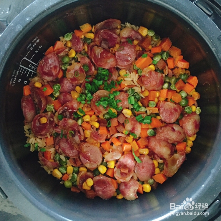 懒人菜谱-腊肠焖饭的做法
