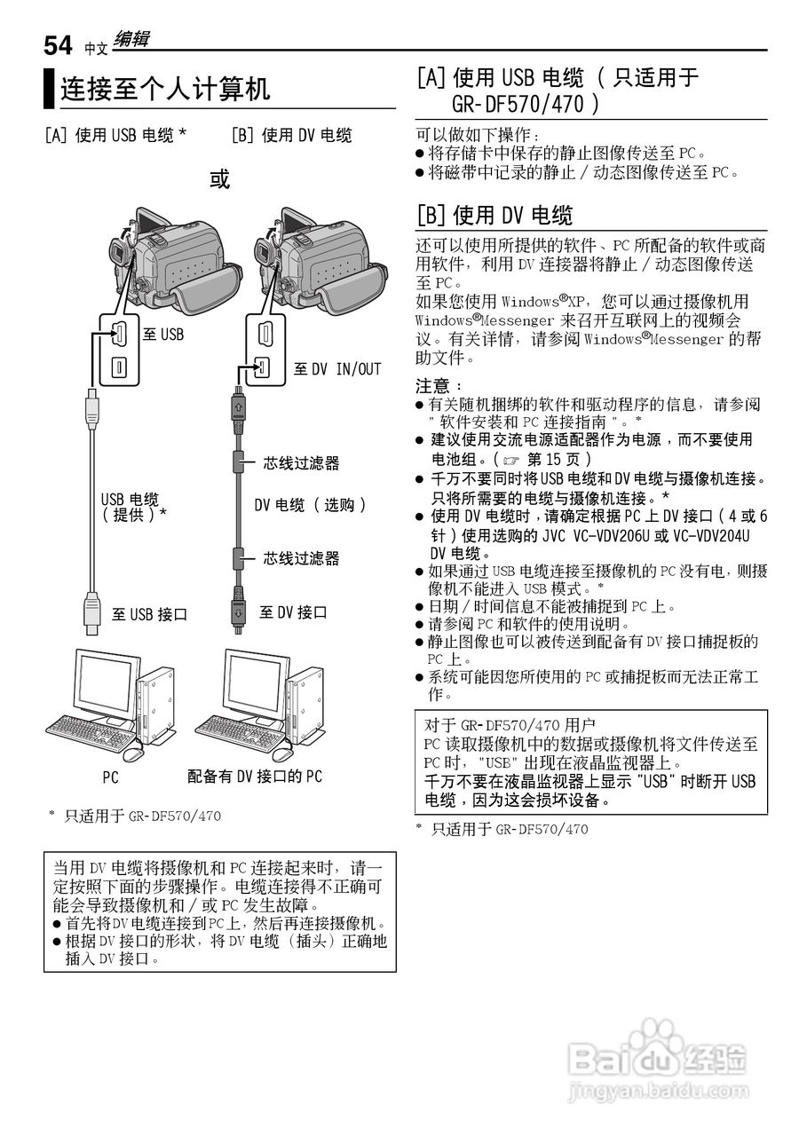 JVC GR-DF470AC数码摄像机说明书:[6]