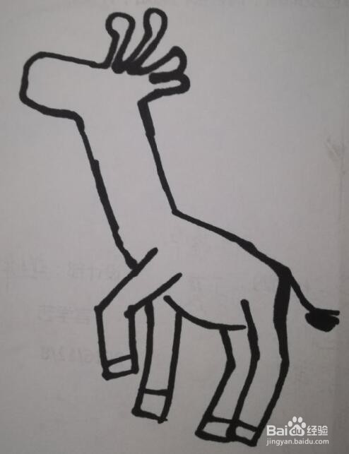 儿童简笔画 长颈鹿的画法