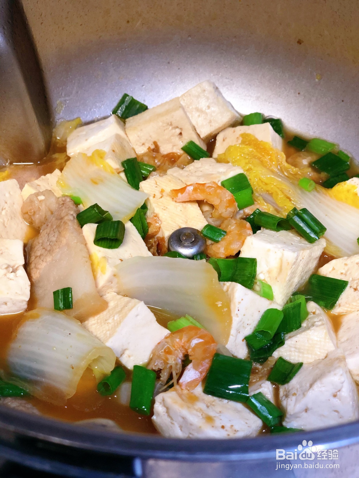 虾米娃娃菜炖豆腐的做法