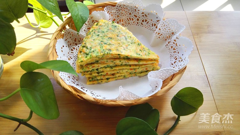 野葱胡萝卜鸡蛋饼