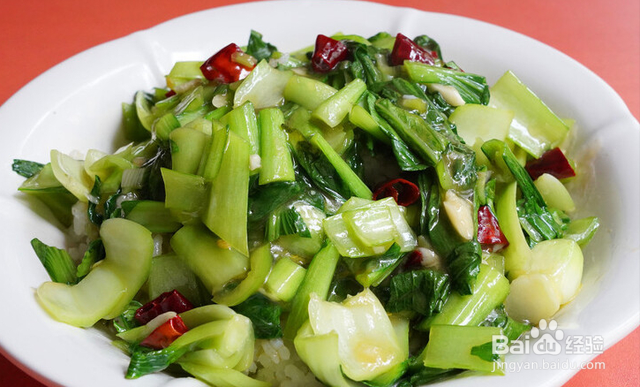 家庭自制炒小青菜