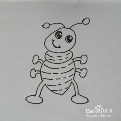 幼儿简笔画：如何一步一步画蚂蚁（方法、步骤）