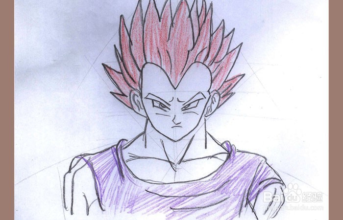 七龙珠贝吉塔绘画方法