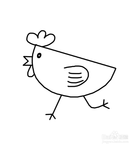 大公鸡简笔画怎么画